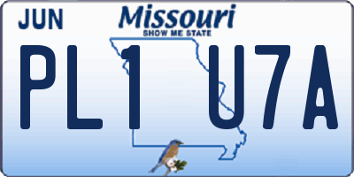 MO license plate PL1U7A