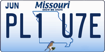 MO license plate PL1U7E