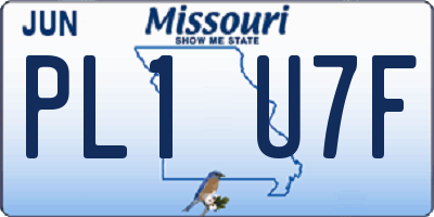 MO license plate PL1U7F