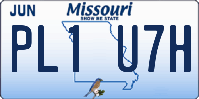 MO license plate PL1U7H