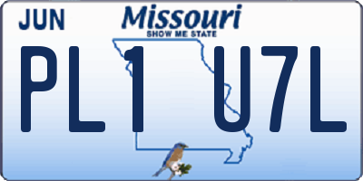 MO license plate PL1U7L