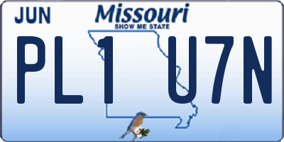 MO license plate PL1U7N