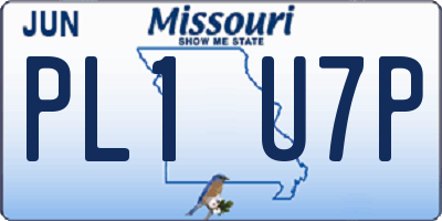 MO license plate PL1U7P