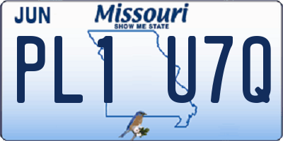 MO license plate PL1U7Q