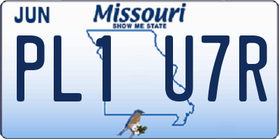MO license plate PL1U7R