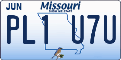 MO license plate PL1U7U