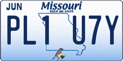MO license plate PL1U7Y