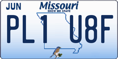 MO license plate PL1U8F