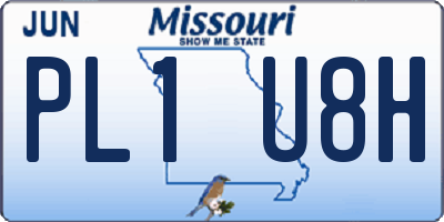 MO license plate PL1U8H