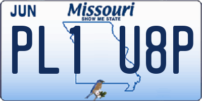 MO license plate PL1U8P