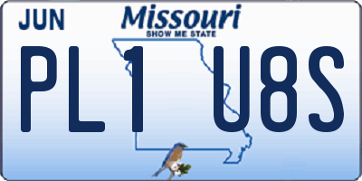 MO license plate PL1U8S