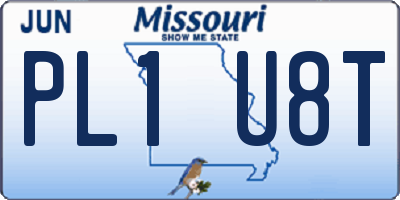 MO license plate PL1U8T