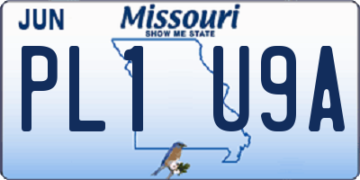 MO license plate PL1U9A