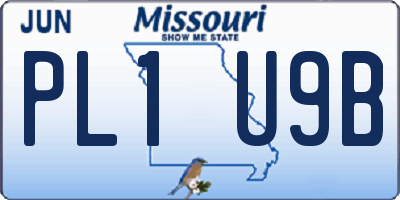 MO license plate PL1U9B