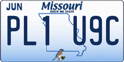 MO license plate PL1U9C