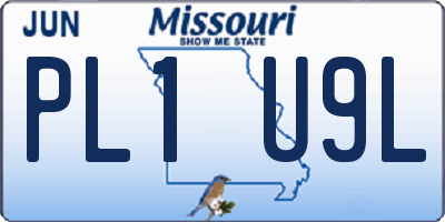 MO license plate PL1U9L