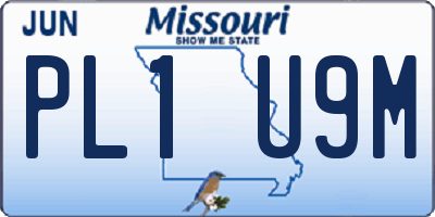 MO license plate PL1U9M