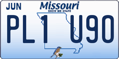 MO license plate PL1U9O