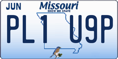 MO license plate PL1U9P