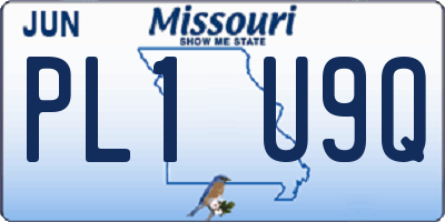 MO license plate PL1U9Q