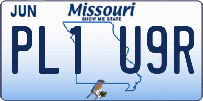 MO license plate PL1U9R