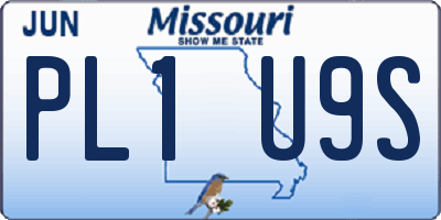 MO license plate PL1U9S