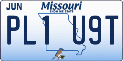 MO license plate PL1U9T