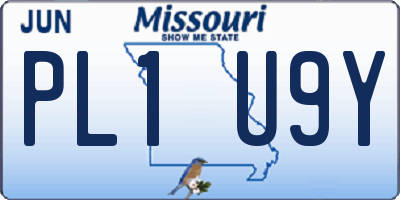 MO license plate PL1U9Y