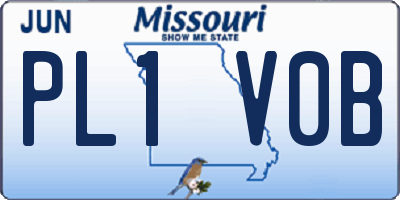 MO license plate PL1V0B