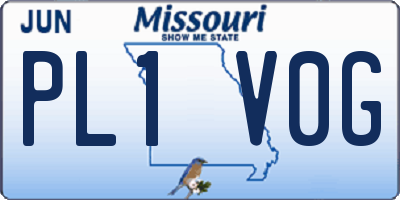 MO license plate PL1V0G