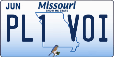 MO license plate PL1V0I