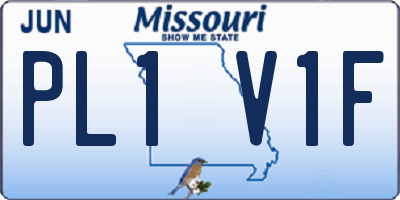 MO license plate PL1V1F