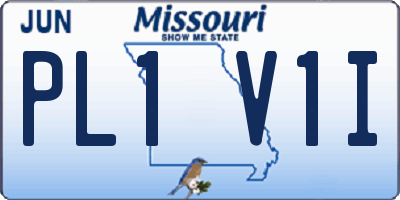 MO license plate PL1V1I