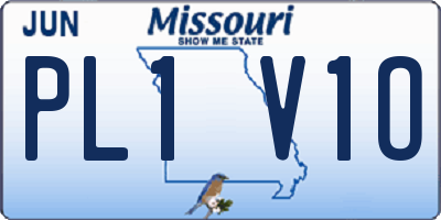 MO license plate PL1V1O