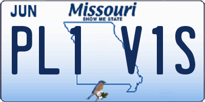 MO license plate PL1V1S