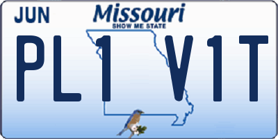 MO license plate PL1V1T