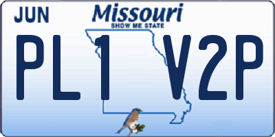 MO license plate PL1V2P