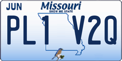 MO license plate PL1V2Q