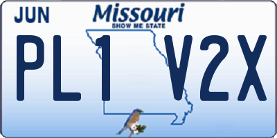 MO license plate PL1V2X