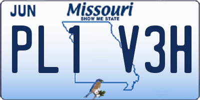 MO license plate PL1V3H