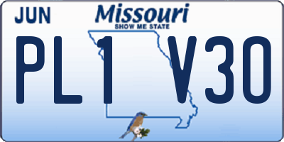 MO license plate PL1V3O