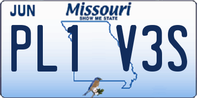MO license plate PL1V3S
