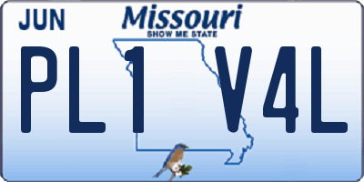 MO license plate PL1V4L