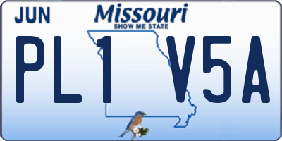 MO license plate PL1V5A