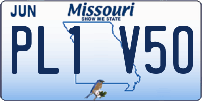 MO license plate PL1V5O