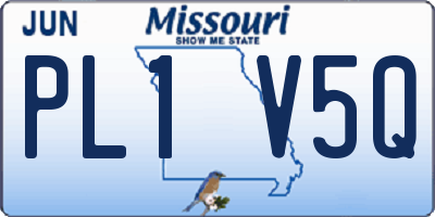 MO license plate PL1V5Q