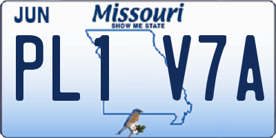 MO license plate PL1V7A