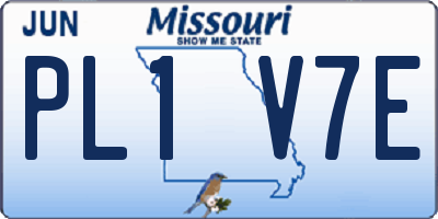MO license plate PL1V7E