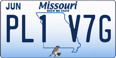 MO license plate PL1V7G