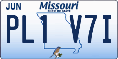 MO license plate PL1V7I